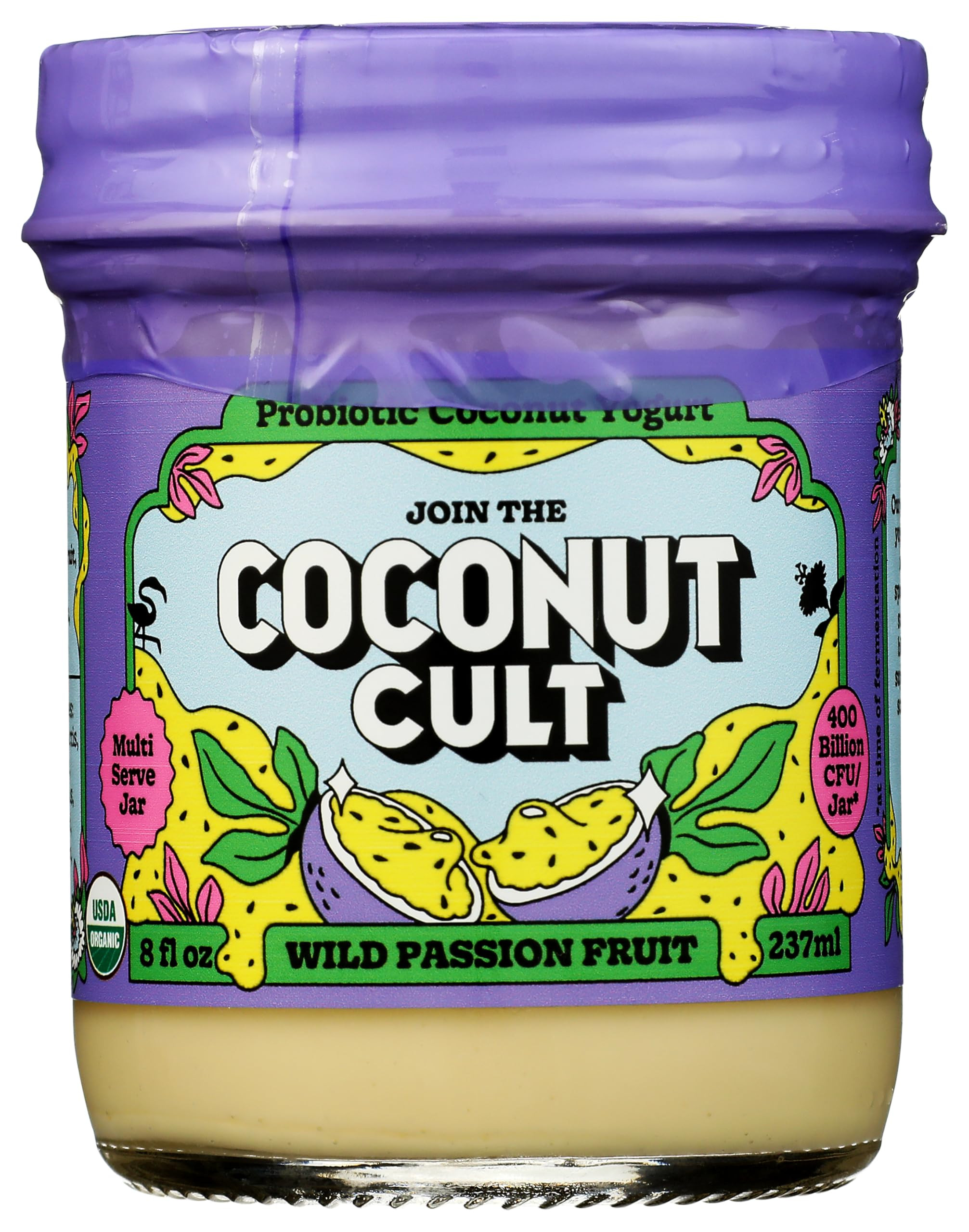 The Coconut Cult Organic Wild Passionfruit Coconut Yogurt, 8 Ounce | Amazon (US)