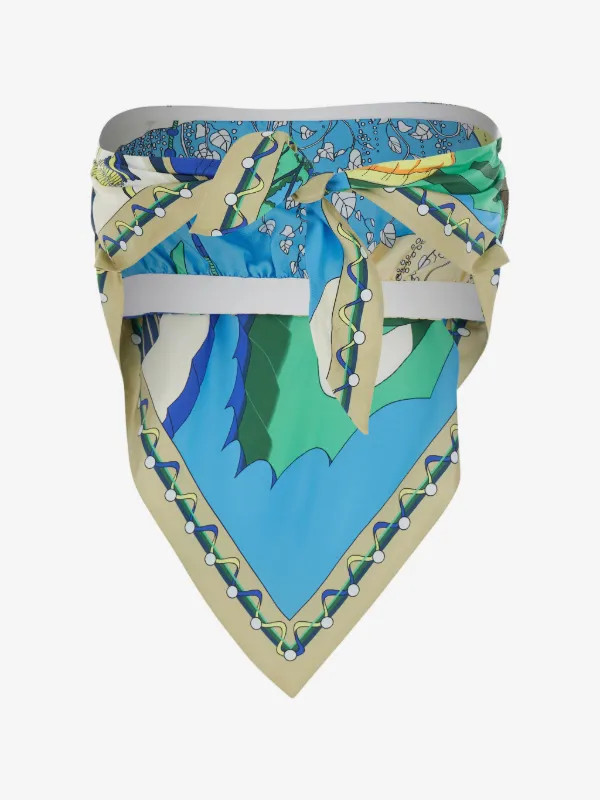 printed silk scarf top | Farfetch Global