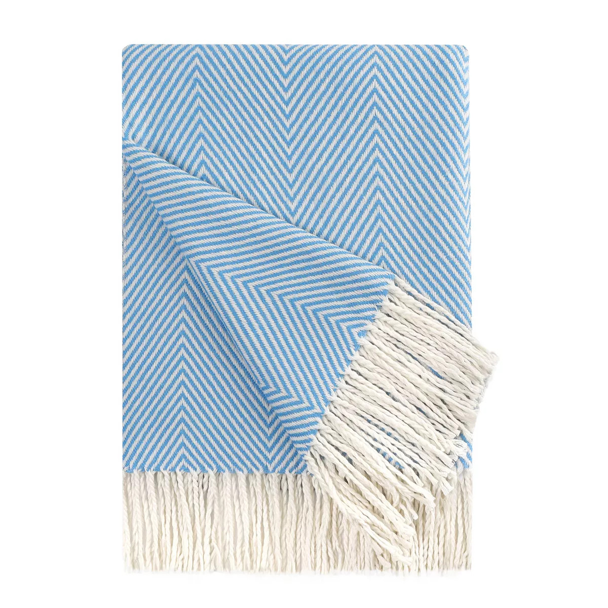 PiccoCasa Decorative Fringes in Herringbone Design Farmhouse Outdoor Faux Cashmere Throws | Target