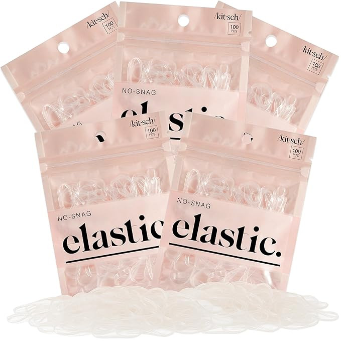 Kitsch Hair Ties No Damage for Kids, Teens and Women - Rubber Bands for Hair Styling | No Snag Ha... | Amazon (US)
