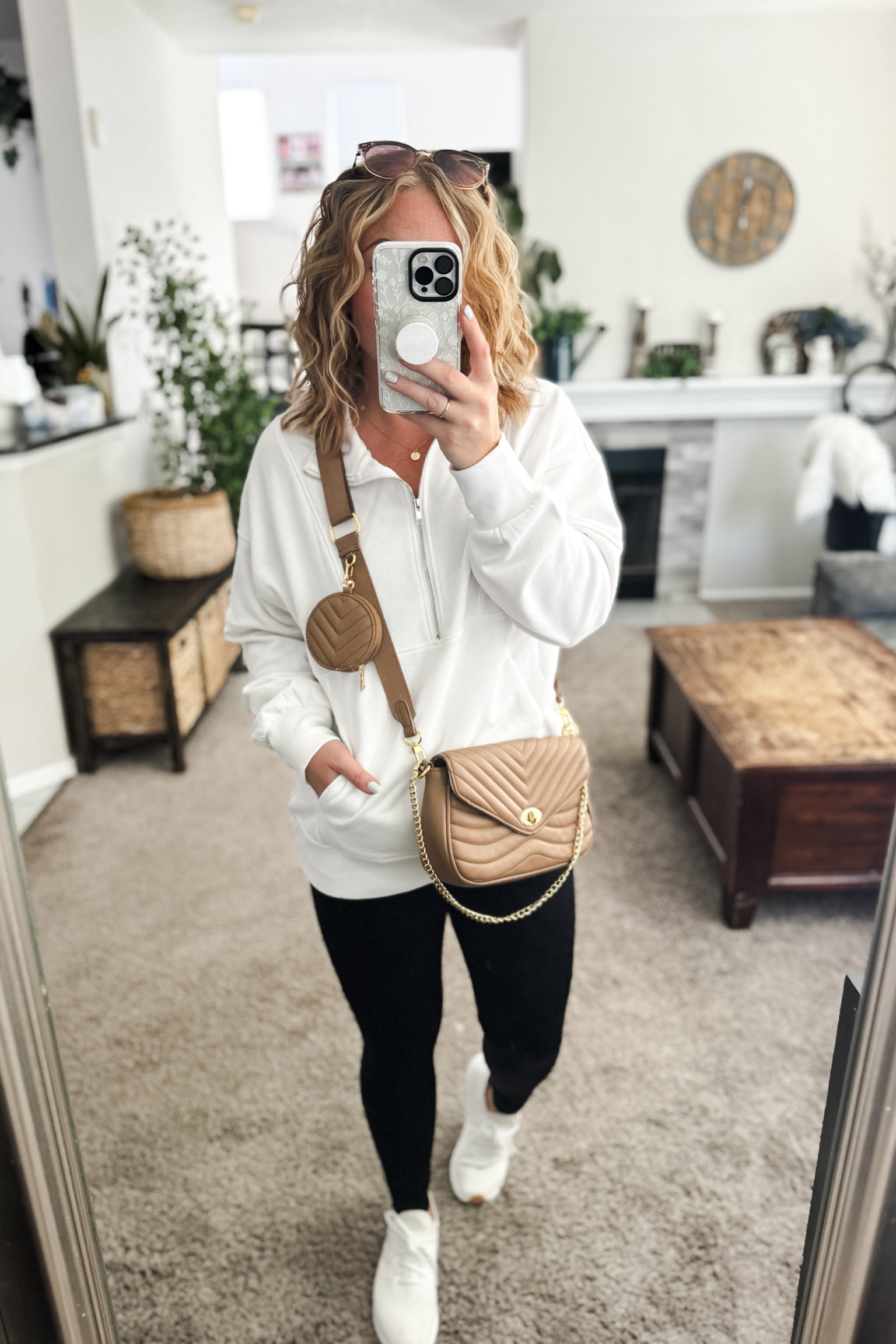 ON SALE + 25% OFF COUPON White quarter zip pullover sweatshirt, sized up to a medium for a longer looser fit. Paired with leggings, sneaker, and brown crossbody bag 


//Fall outfits 2024, athleisure outfit, fall neutrals, fall fashion finds,petite fashion, casual mom outfit ideas, fall outfit amazon, amazon outfit ideas, casual outfit ideas, outfit inspo, casual fashion, amazon fall fashion,  casual outfit fall, cute casual outfit, outfit ideas fall, amazon shoes, amazon bag, purse, size 4-6, casual fall outfits, casual outfit ideas everyday, fall tops, fall shoes, fall bags #ltkfindsunder100 #ltksalealert #ltkseasonal 

#LTKFindsUnder50 #LTKActive #LTKStyleTip