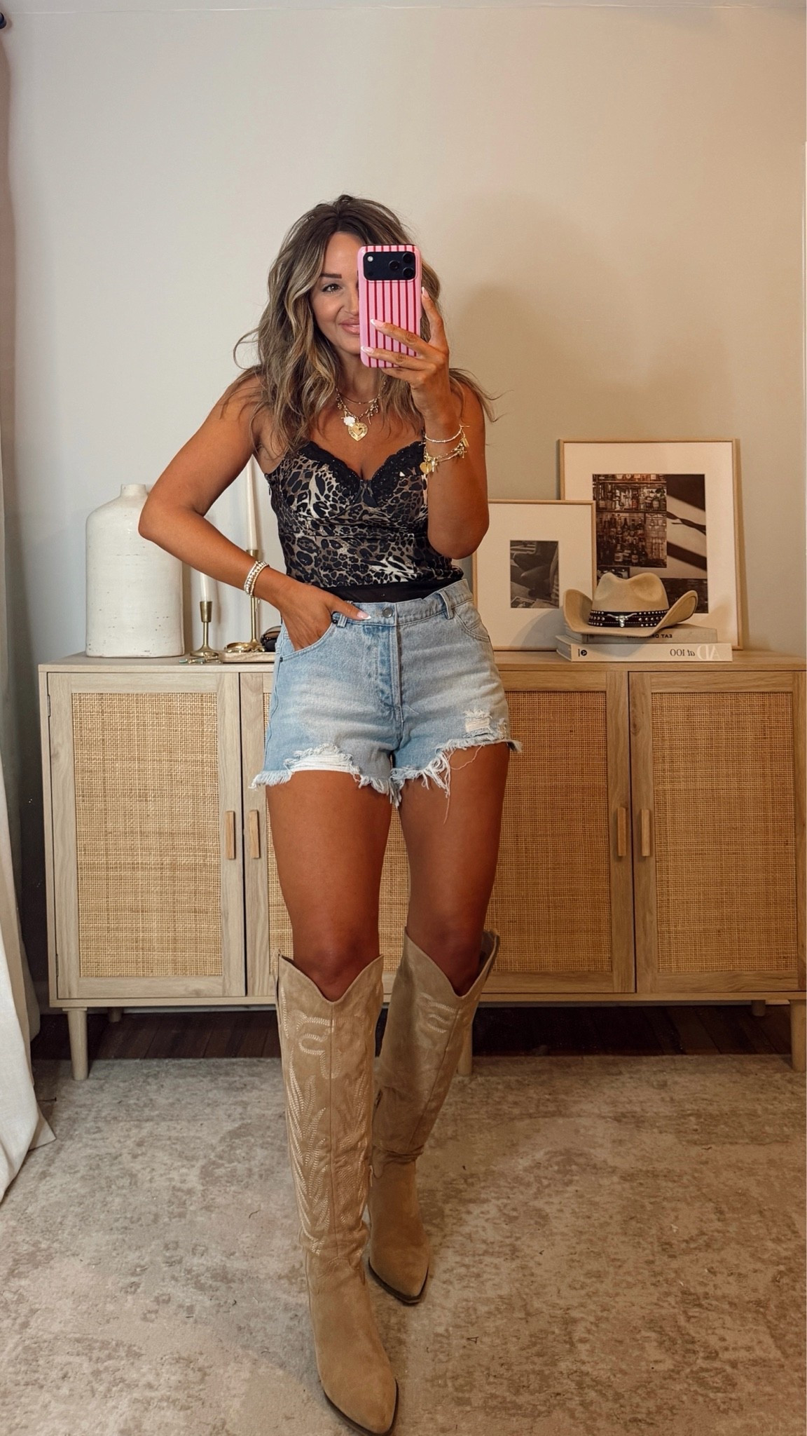 40% off with LEANN40, when expired use code LEANN35 country concert outfit idea! size S bodysuit, size M shorts, boots fit tts. summer outfit, denim style, country concert outfit @VICI

#LTKootd