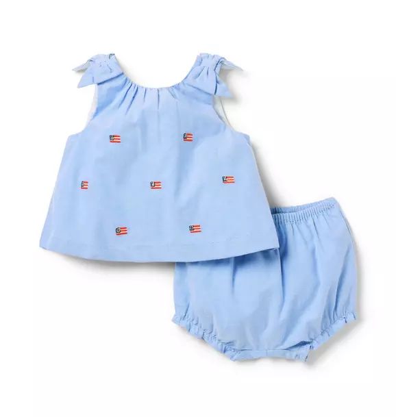 Baby Embroidered Flag Matching Set | Janie and Jack