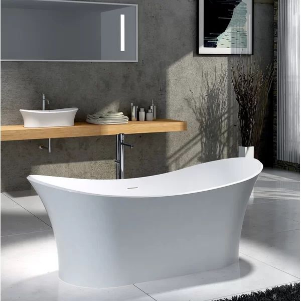 Ocean 69" x 30" Freestanding Soaking Bathtub | Wayfair North America