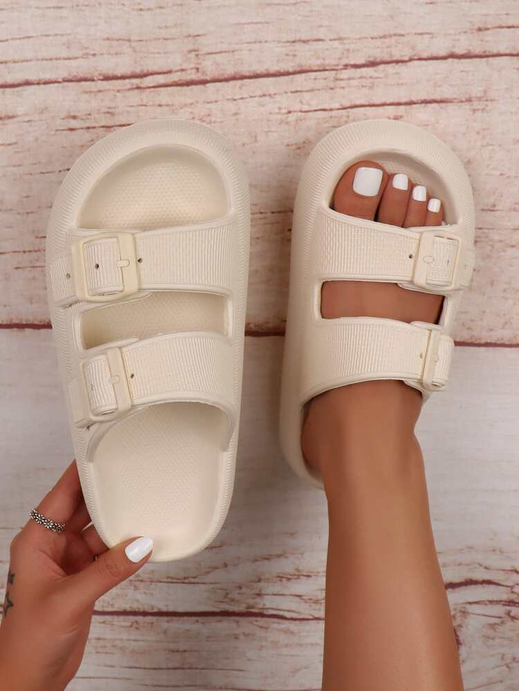 Women Buckle Decor Slides, EVA Fashion Slides
       
              
              $12.70        ... | SHEIN