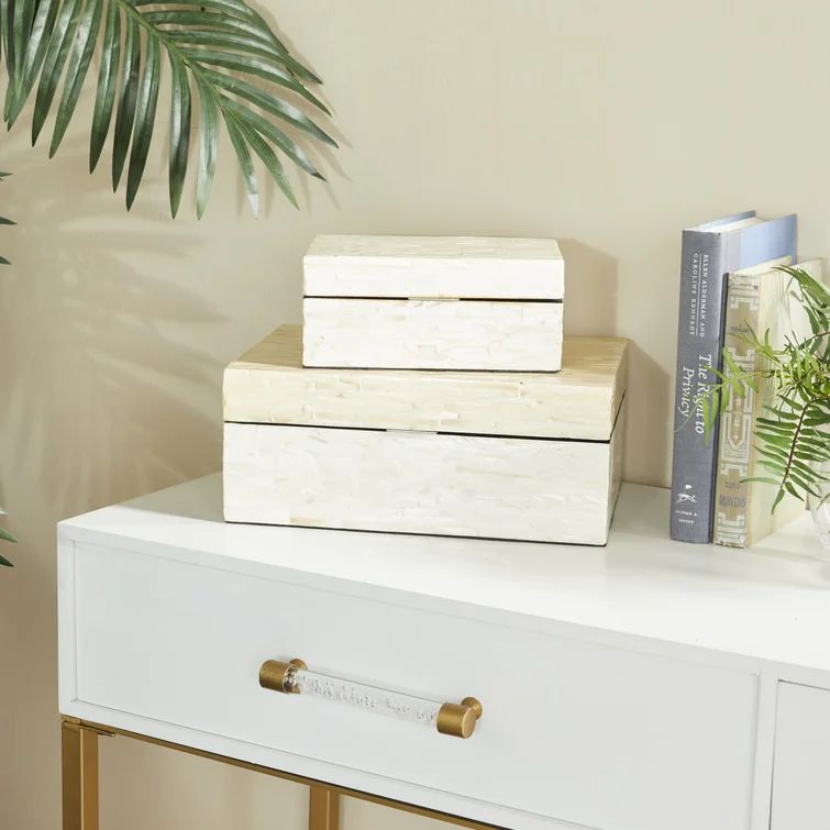 Keifer 2 Piece Mother of Pearl Inlay Decorative Box Set | Wayfair North America