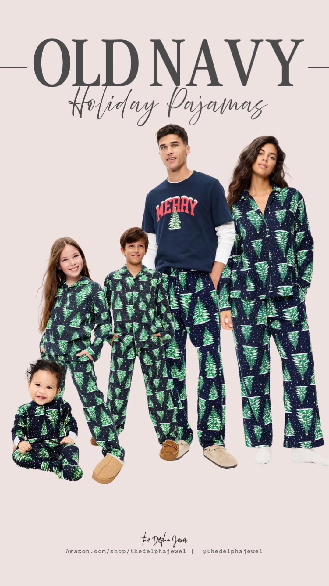 🎄The Christmas tree print is BACK and it's even cuter this year! This navy + green tree pattern is so festive and perfect for matching the whole family. Love that they have options for everyone - dad in the MERRY graphic tee + pants, mom in the cozy button-up set, and kids + baby in the classic pj set.
These are always a sell-out for Christmas morning photos, holiday cards, and cozy nights in - so snag early!

old navy holiday pajamas, christmas tree pajamas, navy christmas pajamas, matching family holiday pajamas, old navy matching pjs

#LTKOver40 #LTKMidsize #LTKBaby