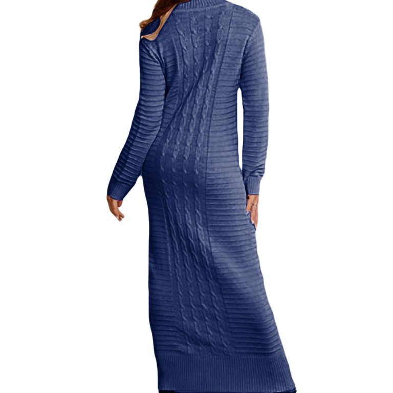 Frontwalk Long Sleeve Dress for Womens Winter Sweaters Pullover Dress Slim Fit Maxi Dress Clubwea... | Walmart (US)