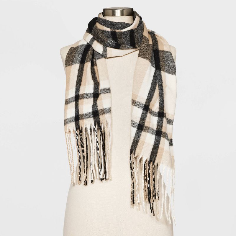 Women's Lightweight Plaid Blanket Scarf - A New Day™ | Target