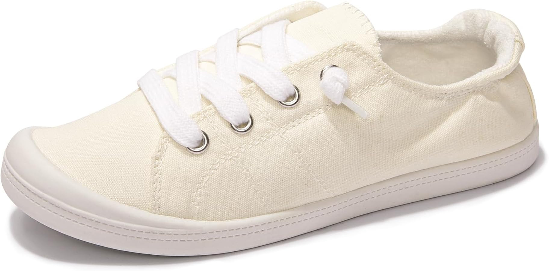 Women's Slip On Canvas Sneaker Low Top Casual Walking Shoes Classic Comfort Flat Fashion Sneakers | Amazon (US)
