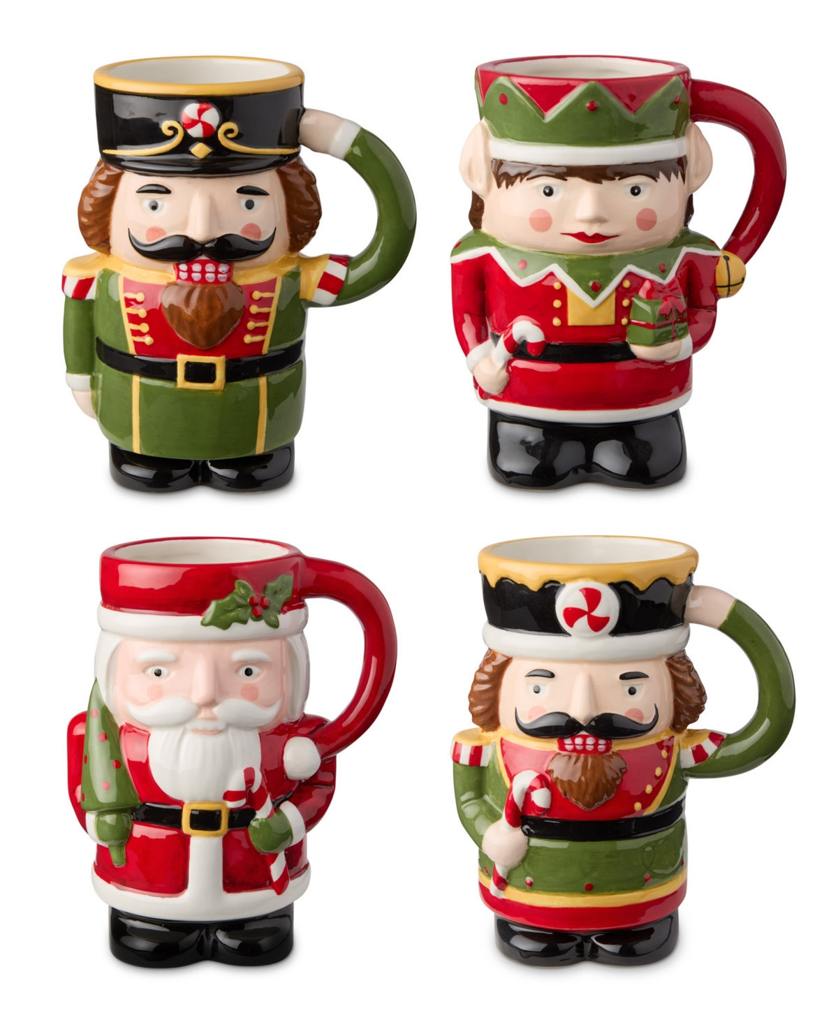 Certified International Nutcracker Parade 3-d Mugs, Set of 4 - Multi | Macy's