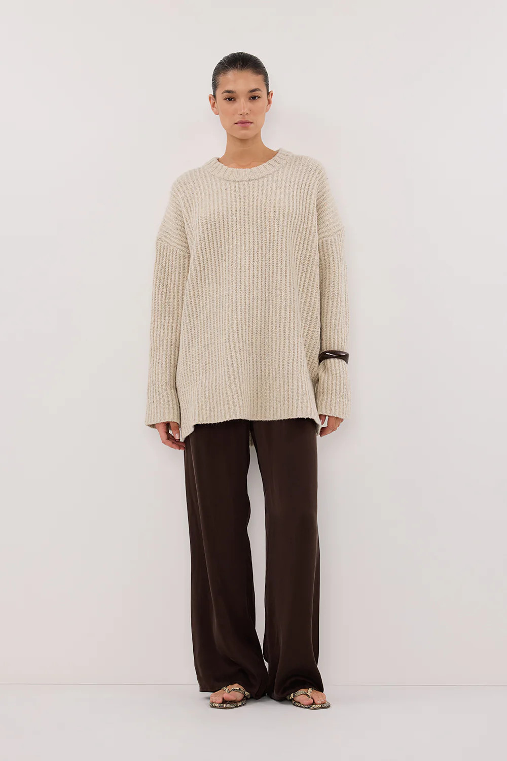 INDIA CREAM MARLE KNIT JUMPER | DISSH