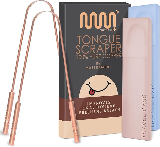 MasterMedi Tongue Scraper with Case Easy to Use Tongue Scraper for Adults, Tongue Cleaner for Ora... | Amazon (US)