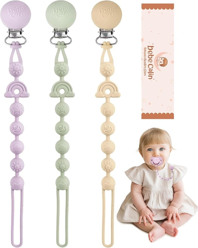 Dummy Clip - Mam Pacifier Clips and Bib Pacifier Clip, Fits Most Pacifiers and Teething Toys, Uni... | Amazon (UK)