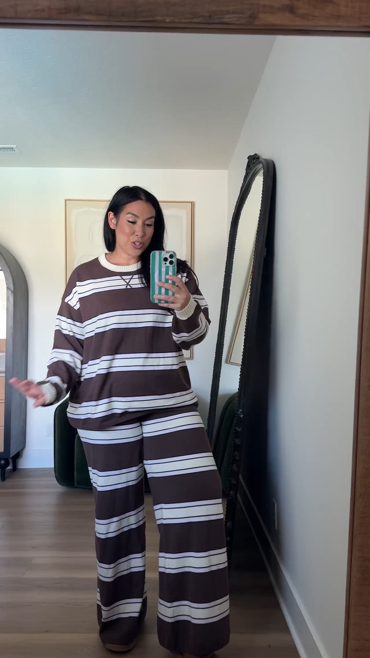 I love the way the pants from these striped sets fit, they're so soft and super high rise.

Top: L
Pants: L Long

aerie, casual outfits, cozy outfits, fall outfits, mid size outfit ideas for fall, affordable outfits, matching sets, fall trends, striped outfits for fall 

 #LTKootd #LTKMidsize