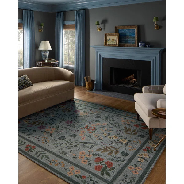 Rifle Paper Co. x Loloi Wildwood Sage Area Rug | Wayfair North America