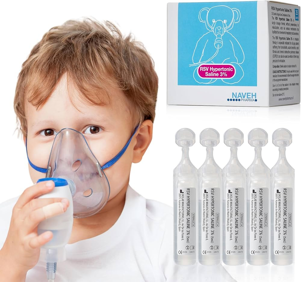 NAVEH PHARMA RSV Gentle Respiratory Relief: Baby-Friendly 3% Hypertonic Saline Solution for Nebul... | Amazon (US)