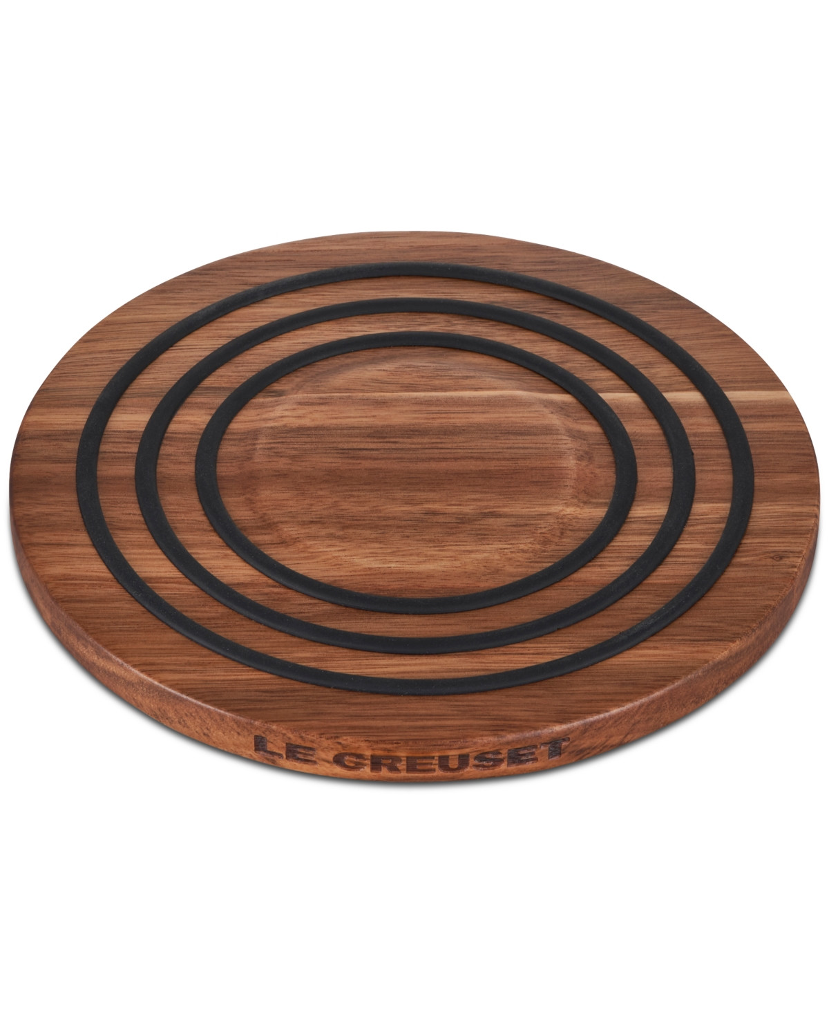 Le Creuset 8" Magnetic Heat Resistant Acacia Wood Trivet - Wood | Macy's