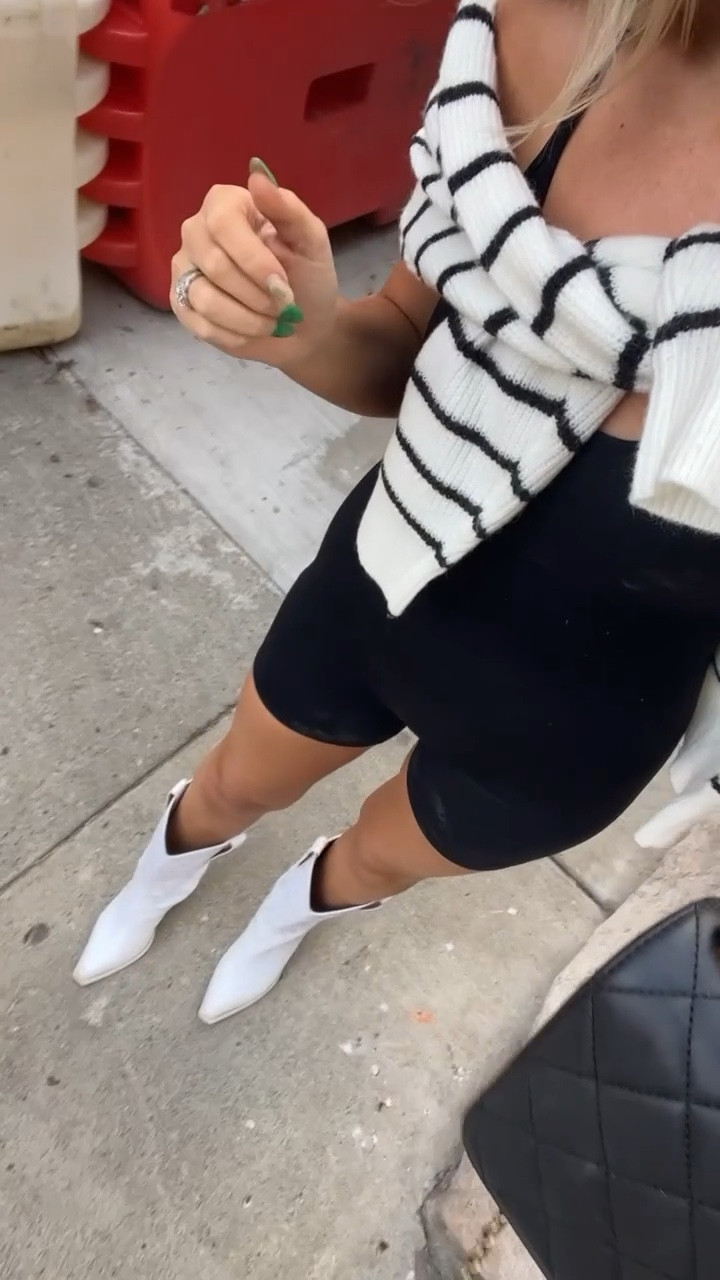 Casual nashville style 
Amazon romper (wearing M) 
Cowboy boots - found an Amazon pair on major sale
Striped sweater from Amazon (M)




#LTKsalealert #LTKtravel #LTKunder50