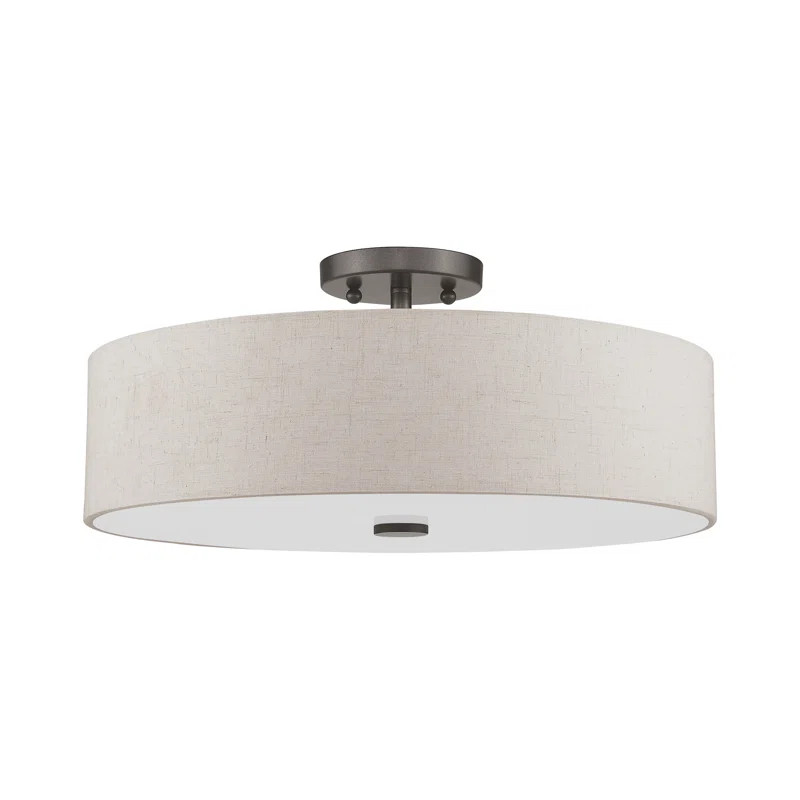 Paquette Fabric Semi Flush Mount | Wayfair North America