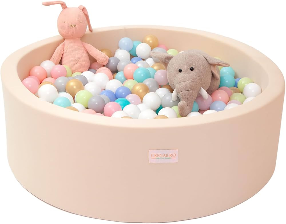 Crenailro Large Foam Ball Pit for Toddlers, Big Kids Baby Ball Pit Soft and Easy to Clean -Balls ... | Amazon (US)