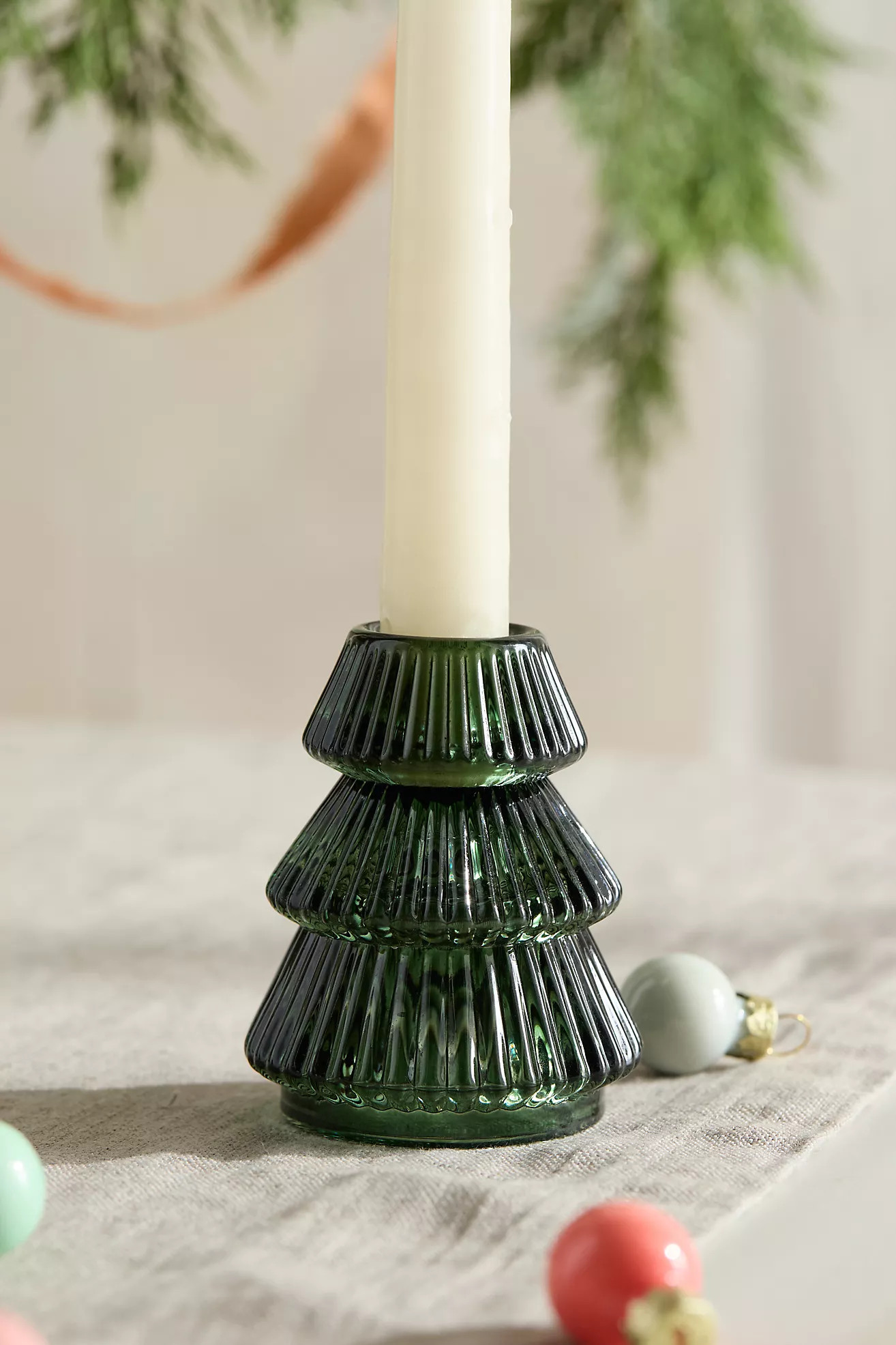 Glass Tree Taper Holder | Anthropologie (US)