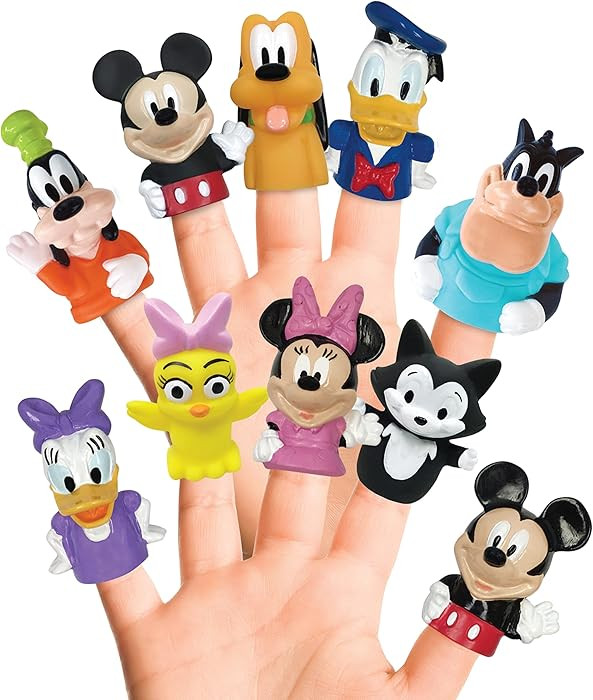 Disney Mickey & Friends 10-Piece Finger Puppet Set - Party Favors, Educational Story Time, Floati... | Amazon (US)