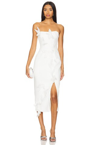 Bethany Midi Dress in Ivory | Revolve Clothing (Global)