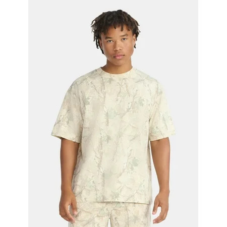 No Boundaries All Gender Cotton Oversized Cropped Tee Men s & Big Men s | Walmart (US)