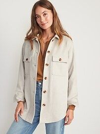 Soft-Brushed Utility Shacket for Women | Old Navy (US)