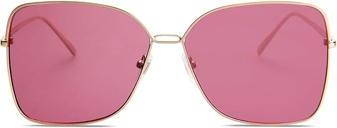 SOJOS Classic Square Oversized Sunglasses for Women Big Large Designer Style Sunnies SJ1082 | Amazon (US)