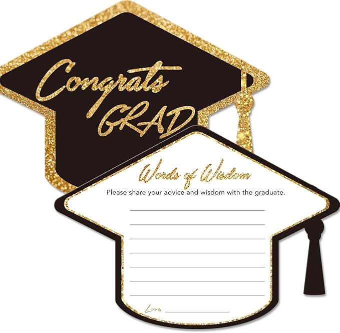 Yuzi-n Graduation Advice Cards for The Graduate (50 Pack), High School or College Graduation Part... | Amazon (US)