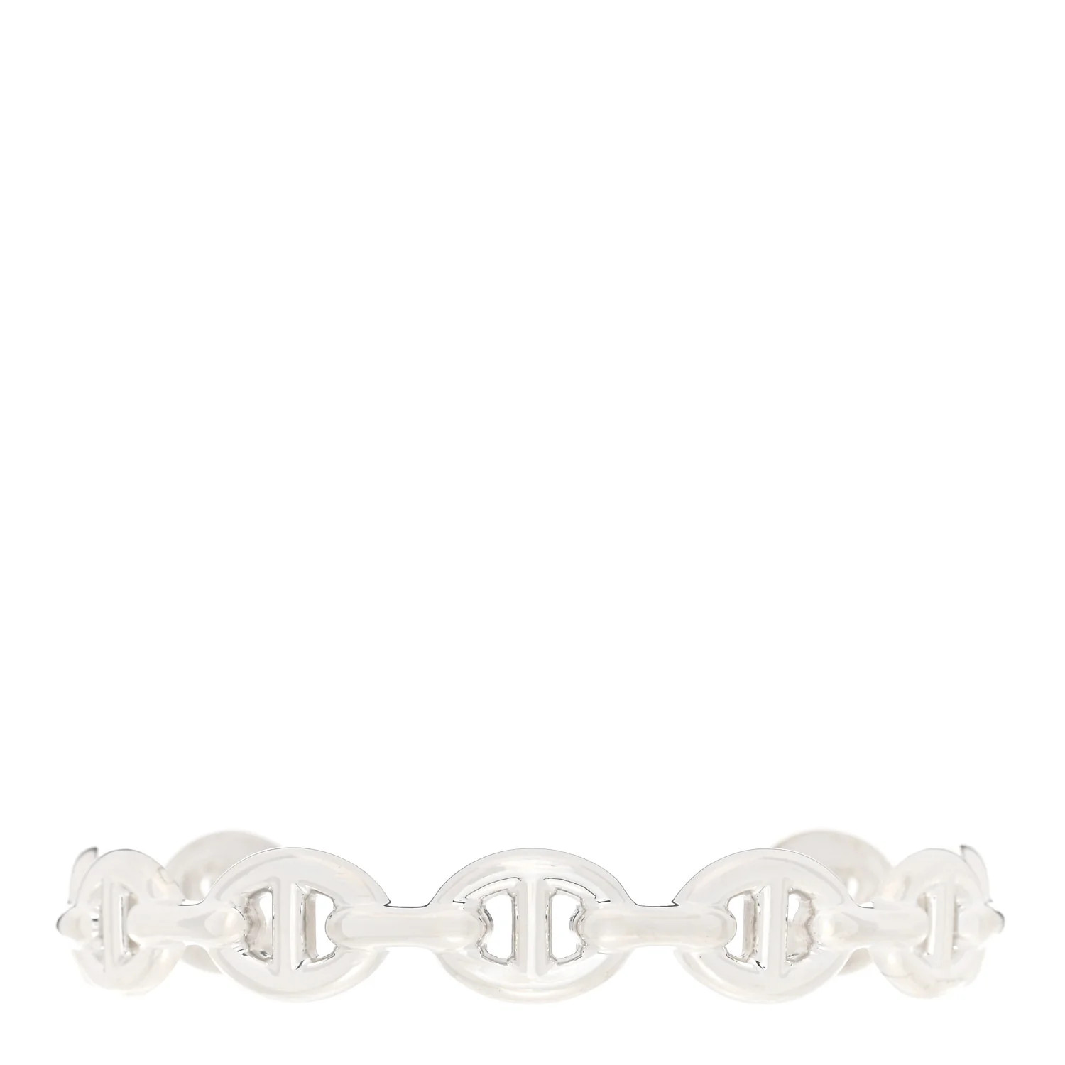 HERMES Sterling Silver MM Chaine d'Ancre Enchainee Cuff Bracelet SH | FASHIONPHILE (US)