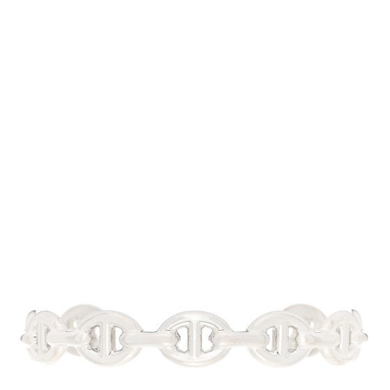 HERMES Sterling Silver MM Chaine d'Ancre Enchainee Cuff Bracelet SH | FASHIONPHILE (US)