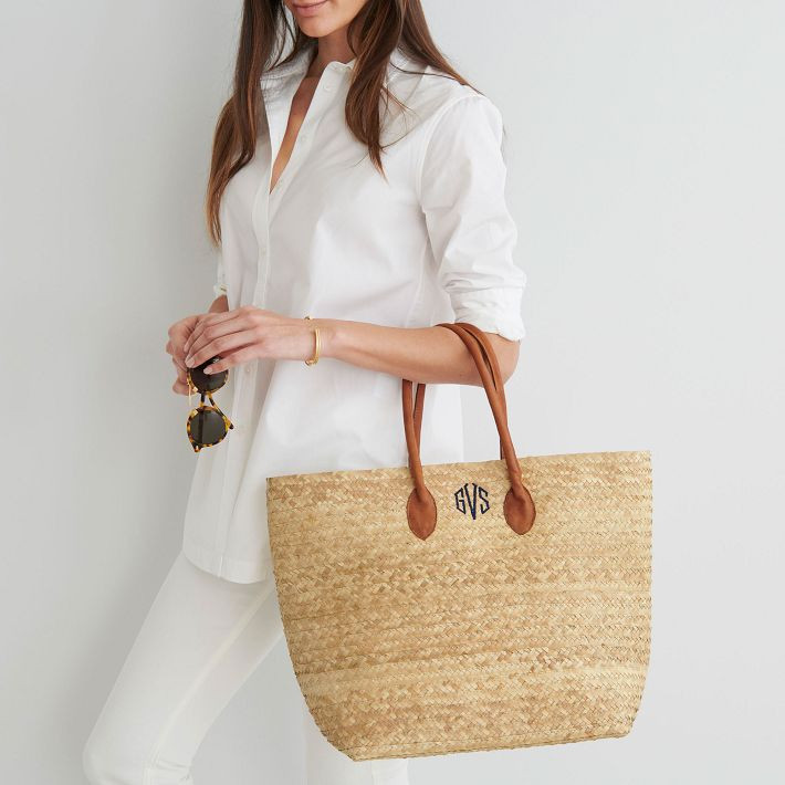 Capri Palm Leaf Tote | Mark and Graham