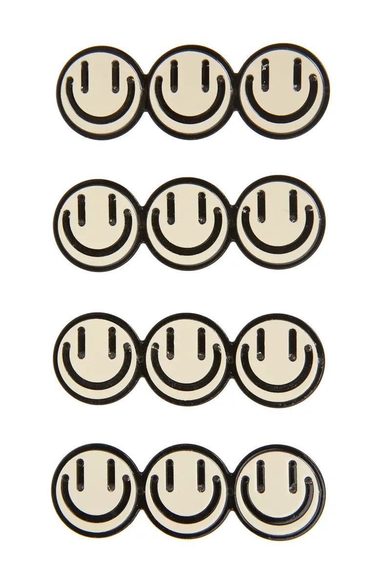 Rainbow Unicorn Birthday Surprise Set of 4 Smiley Barrettes | Nordstrom | Nordstrom