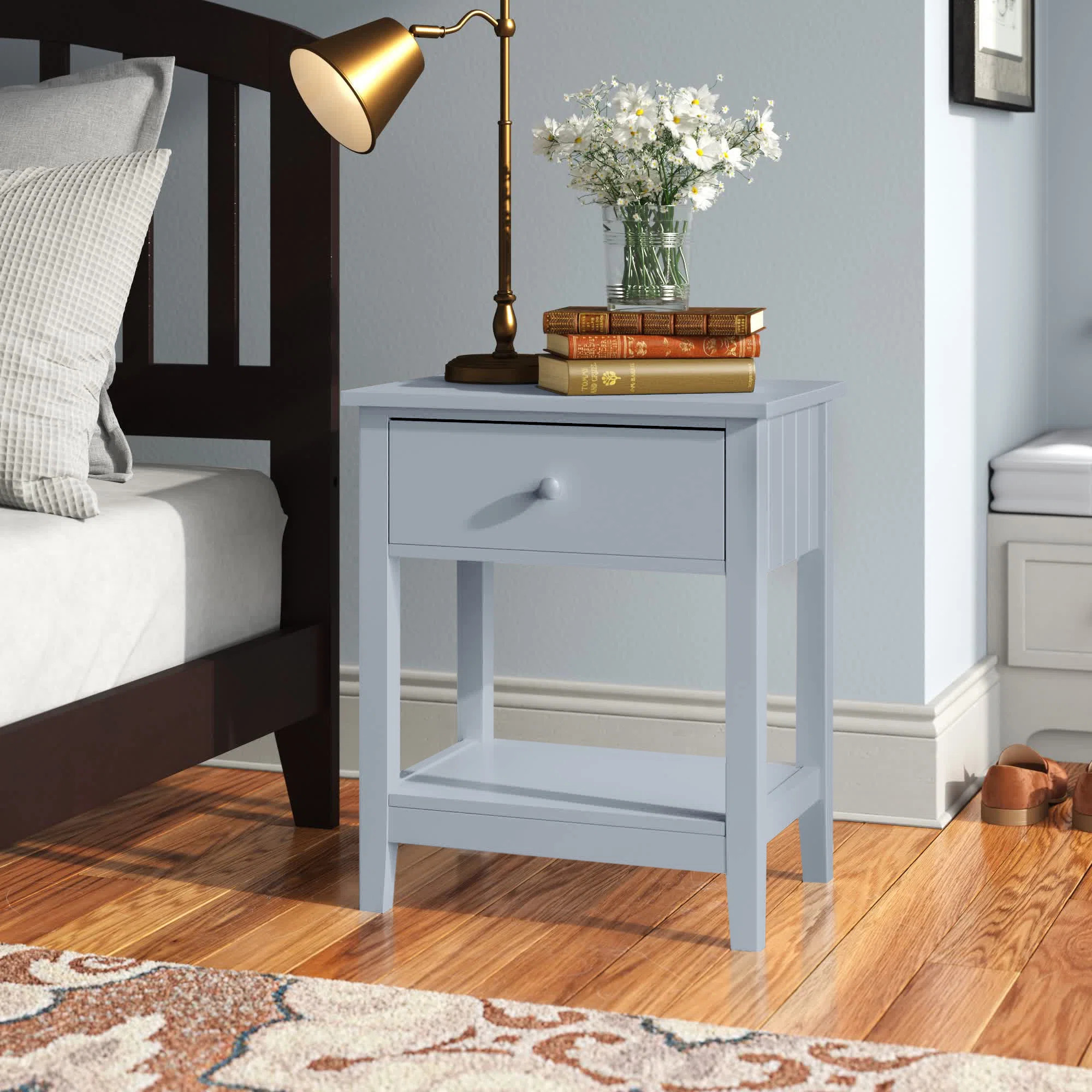 Lark Manor™ Atila 1 - Drawer Nightstand End Table, 2-tier Side Table with Drawer and Storage Sh... | Wayfair North America
