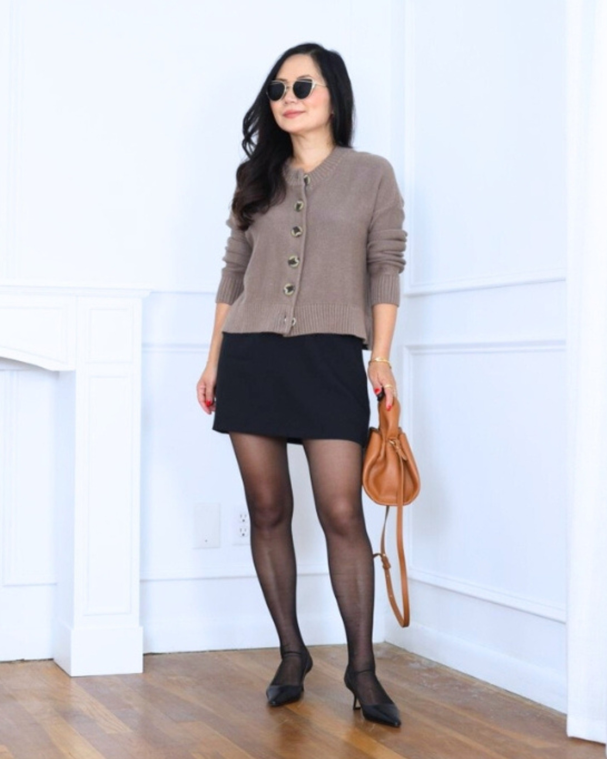 This cropped cardigan from Quince paired with a mini skort from Abercrombie makes such a cute and easy outfit—simple but with just the right amount of polish. I’m 5’2, wearing size S.

#LTKPetite #LTKStyleTip #LTKOver40