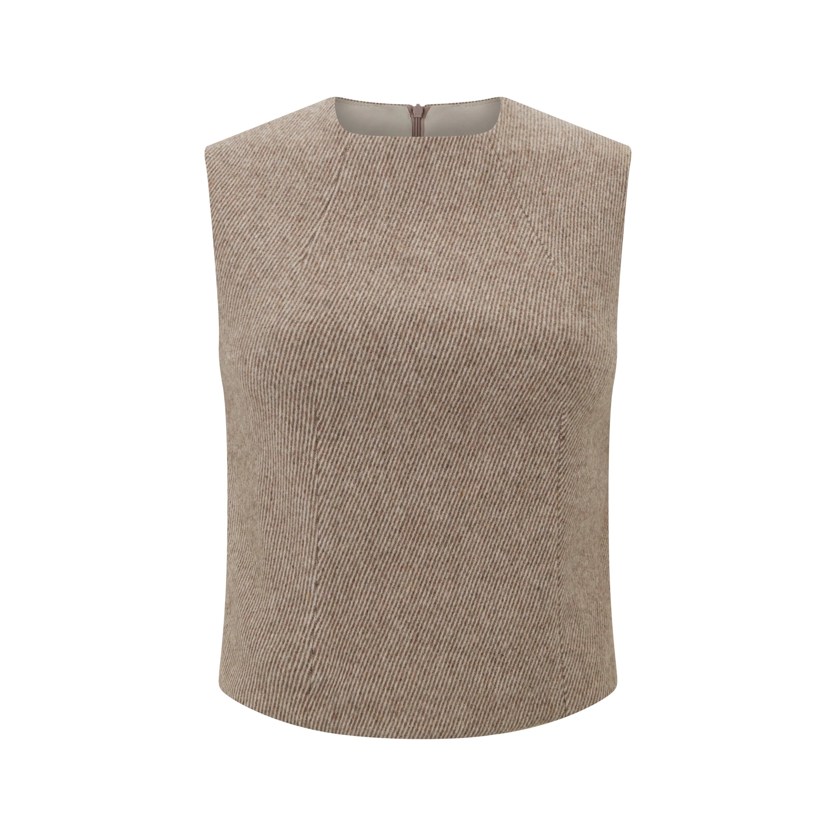 Tweed Sleeveless Top | Odd Muse