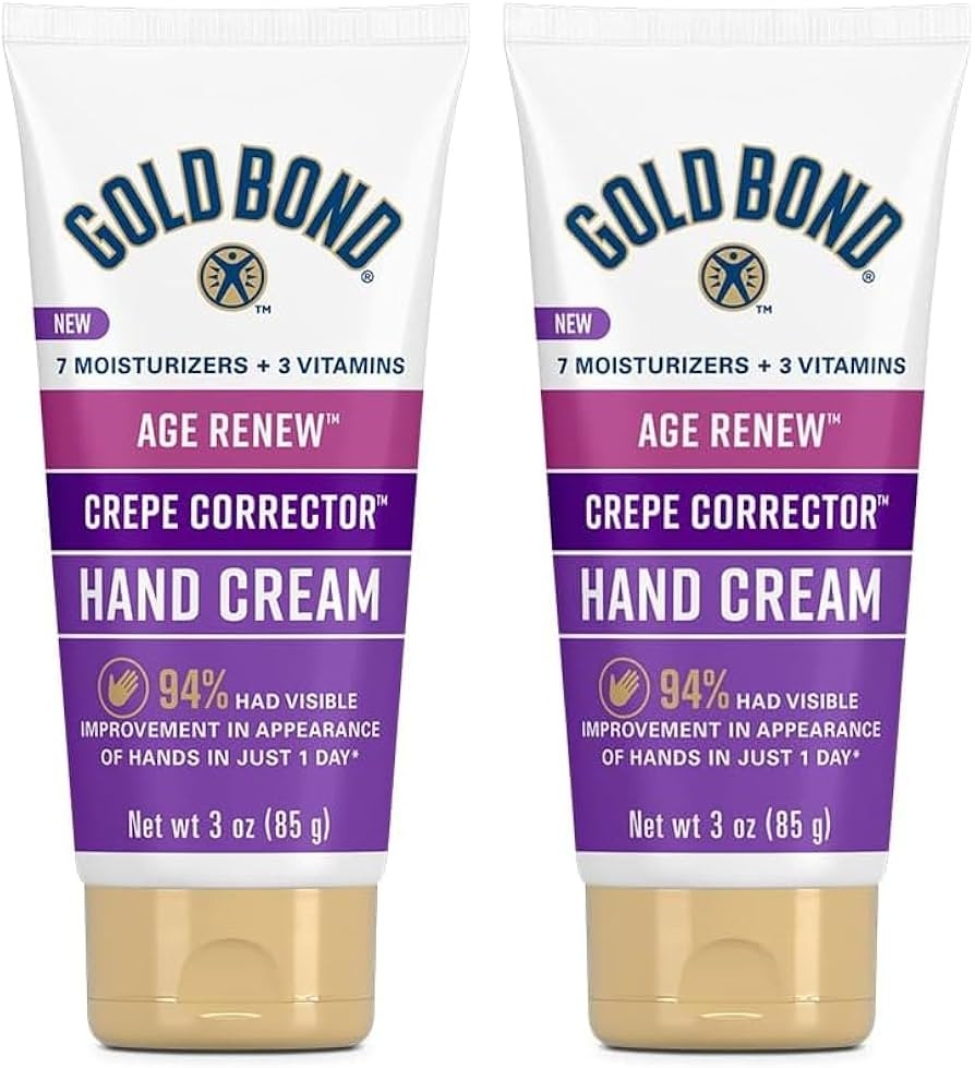 Gold Bond Age Renew Crepe Corrector Hand Cream, Replenishing & Smoothing Formula, 3 oz. (Pack of ... | Amazon (US)