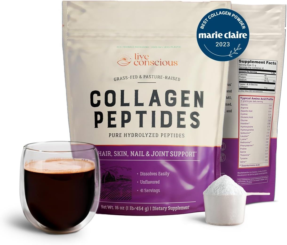 Collagen Peptides Powder - Naturally-Sourced Hydrolyzed Collagen Powder - Hair, Skin, Nail, and J... | Amazon (US)