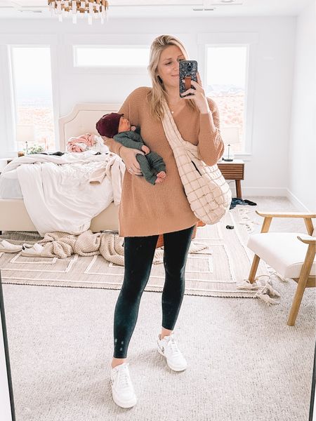 Cozy long sweater (great for maternity!) and my favorite new puffer jacket purse!

#LTKfamily #LTKbaby #LTKitbag