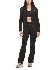 Jersey Sports Bra And Mock Neck Jacket And Yoga Pants Collection | TJ Maxx