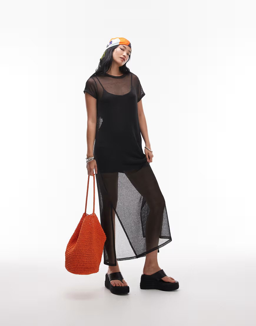Allsaints thea sparkle dress in black | ASOS (Global)