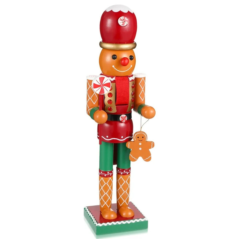 OUNONA 1Pc Nutcracker Decoration Gingerbread Man for Holiday Desktop Decor - Walmart.com | Walmart (US)