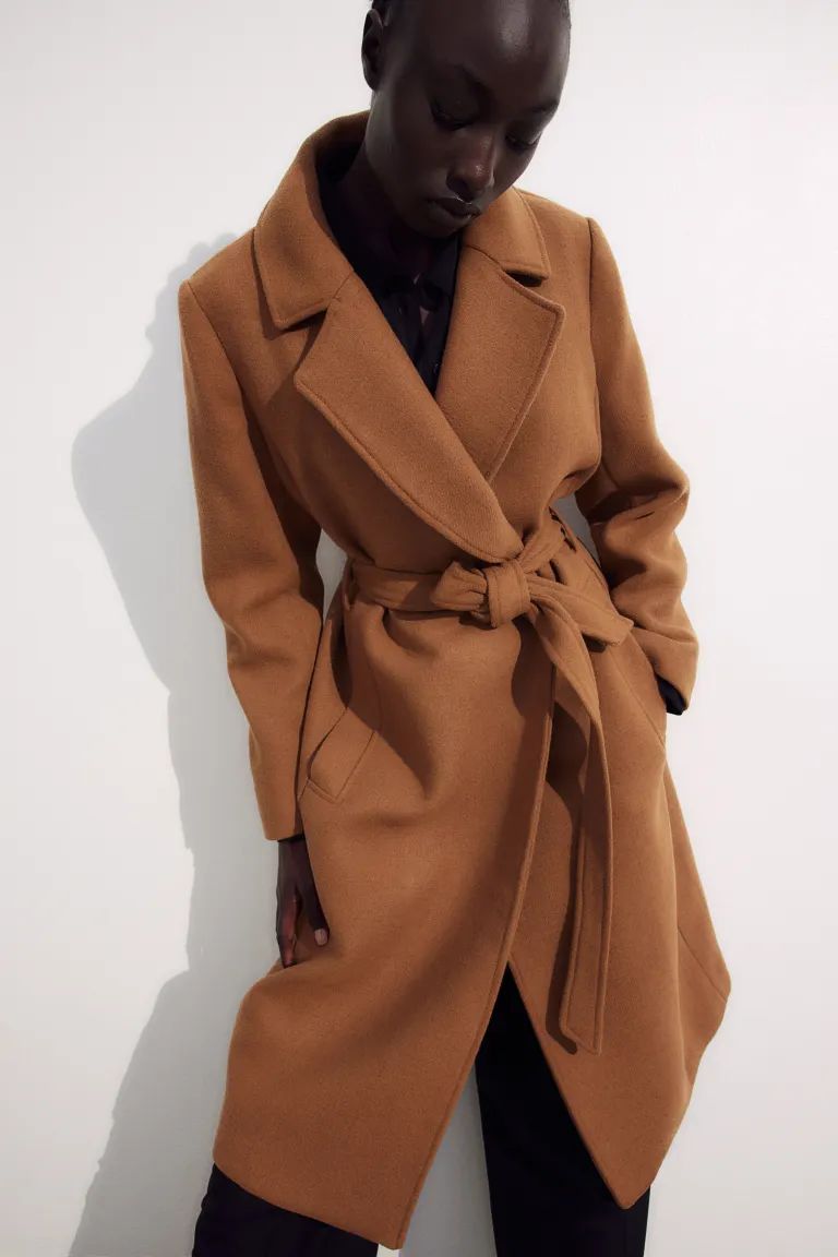 Tie Belt Coat - Light brown - Ladies | H&M US | H&M (US + CA)