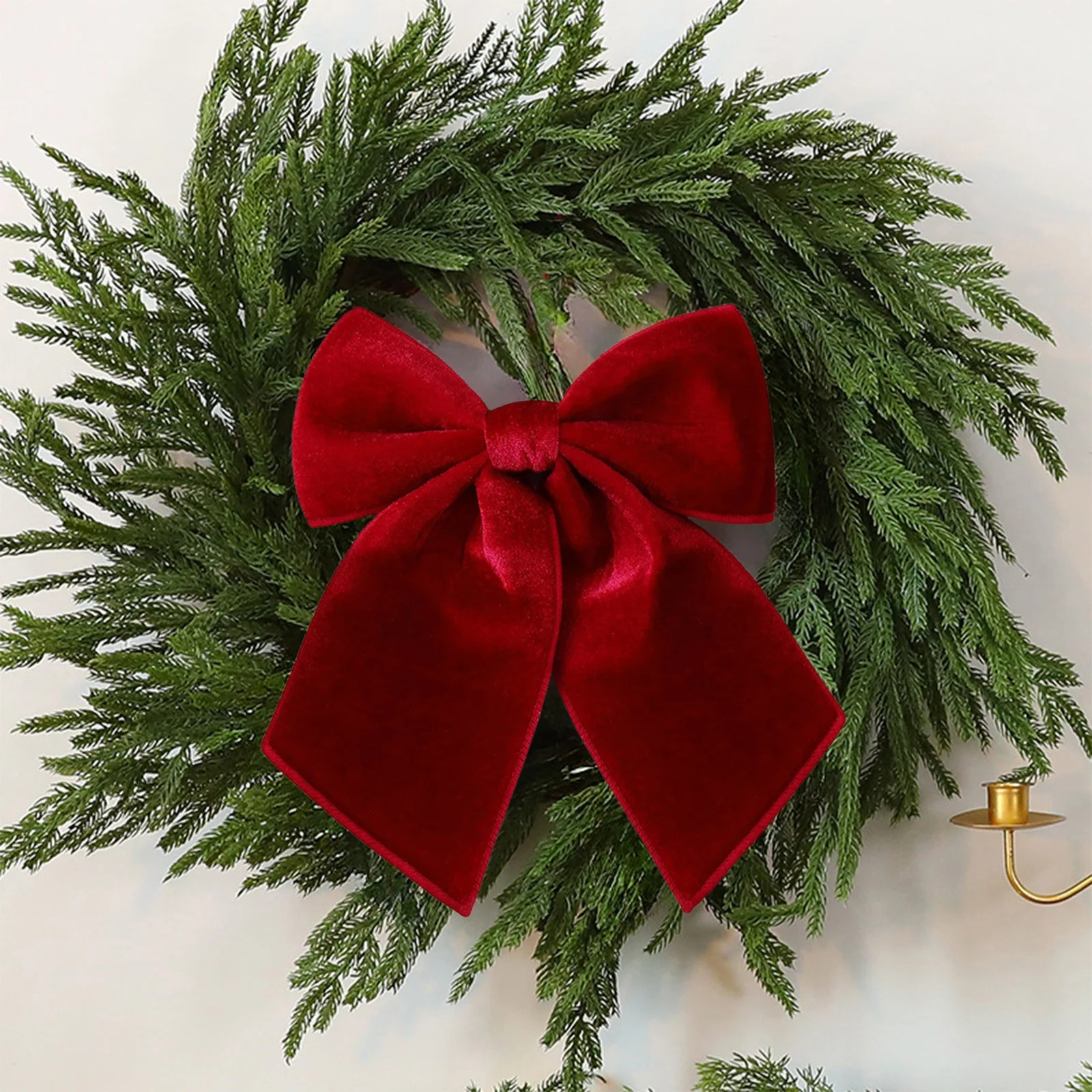 Liamobondopolis Premium Pre-Tied Christmas Bow 11.42x9.45in Holiday Decoration for Wreaths Trees ... | Walmart (US)