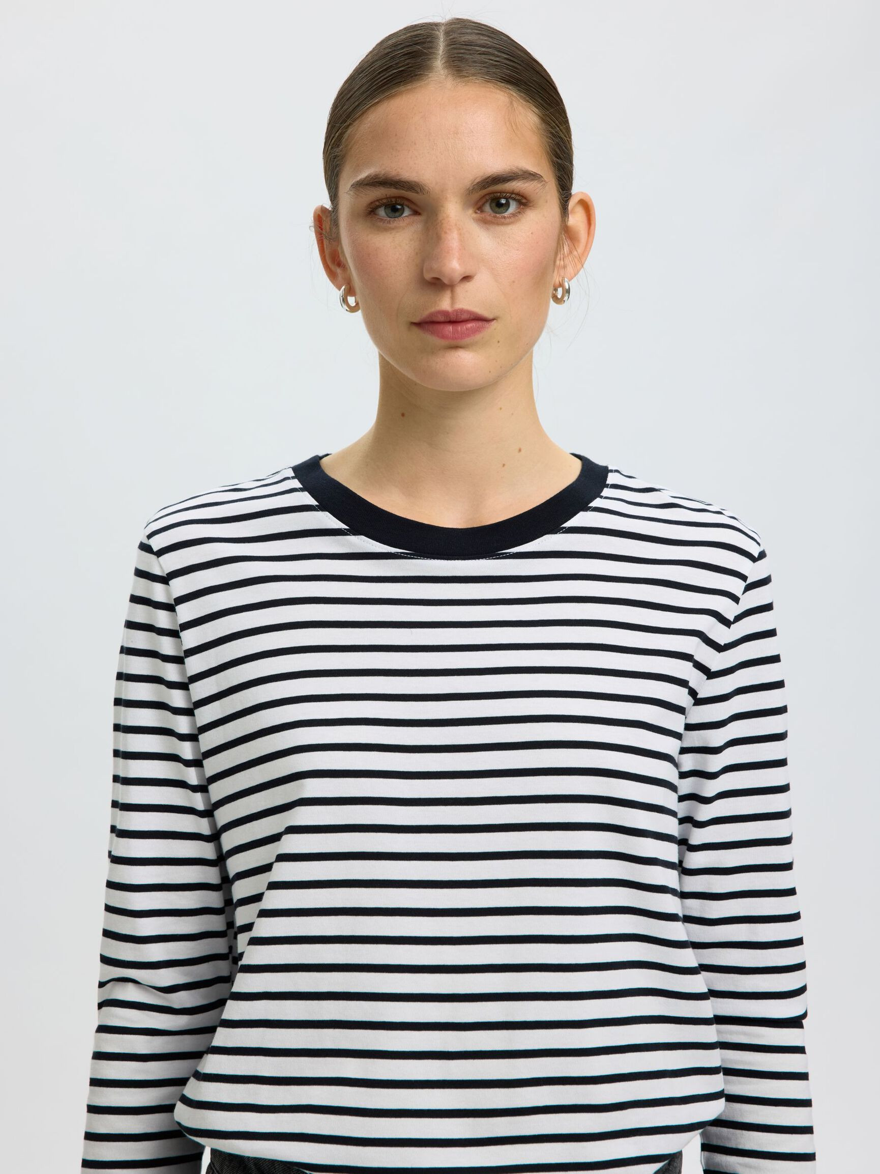 STRIPED LONG-SLEEVED T-SHIRT | Selected