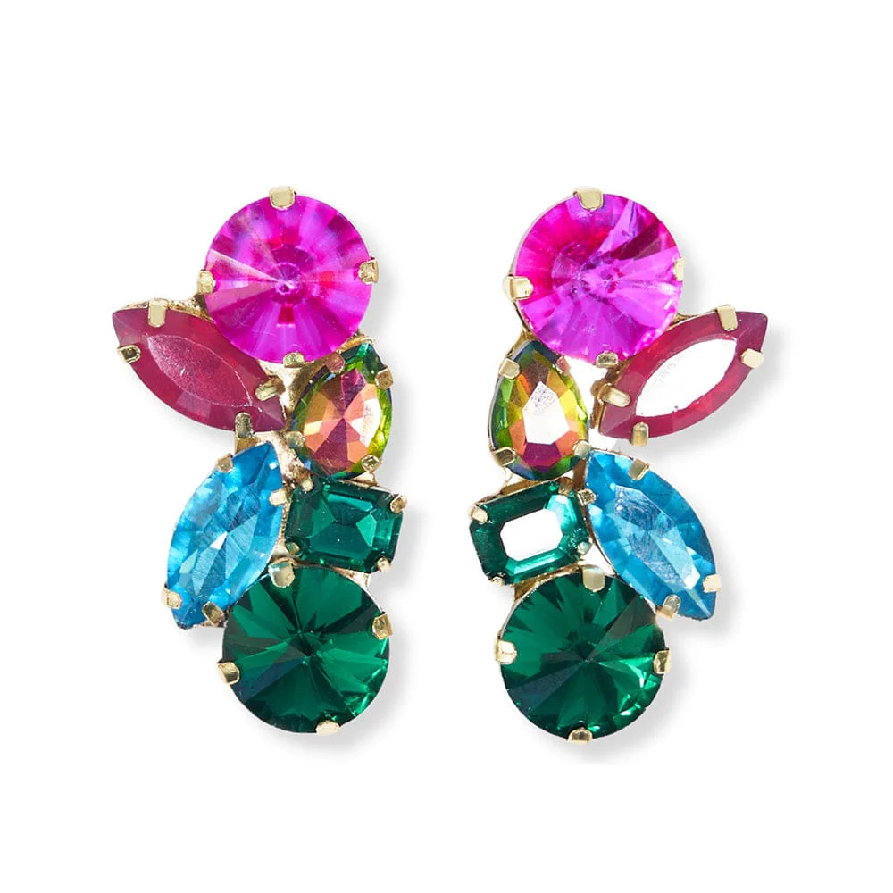 Ivy Multi Mixed Post Earrings Rainbow | INK+ALLOY