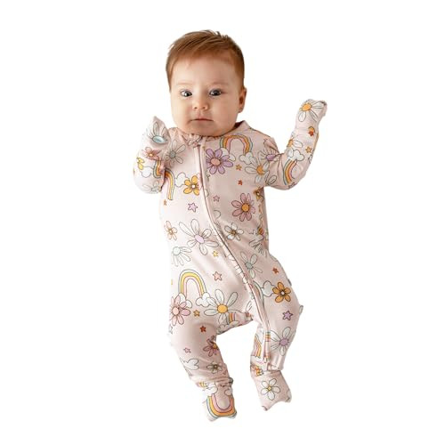 Posh Peanut Convertible Baby Sleepers - Girls Footless Baby Pajamas with 2 Way Zipper for Easy Diaper Changes - Talulah, 9-12 Months | Amazon (US)